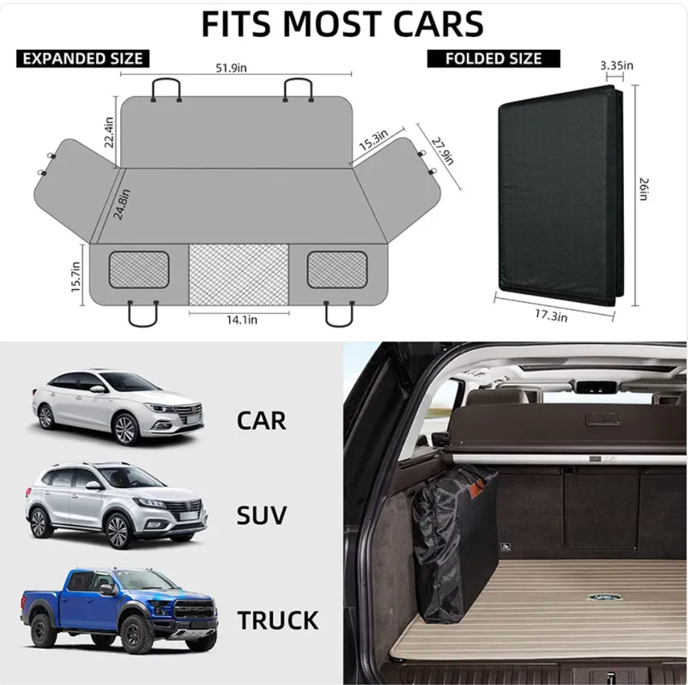 Waterproof Pet Car Seat Bed